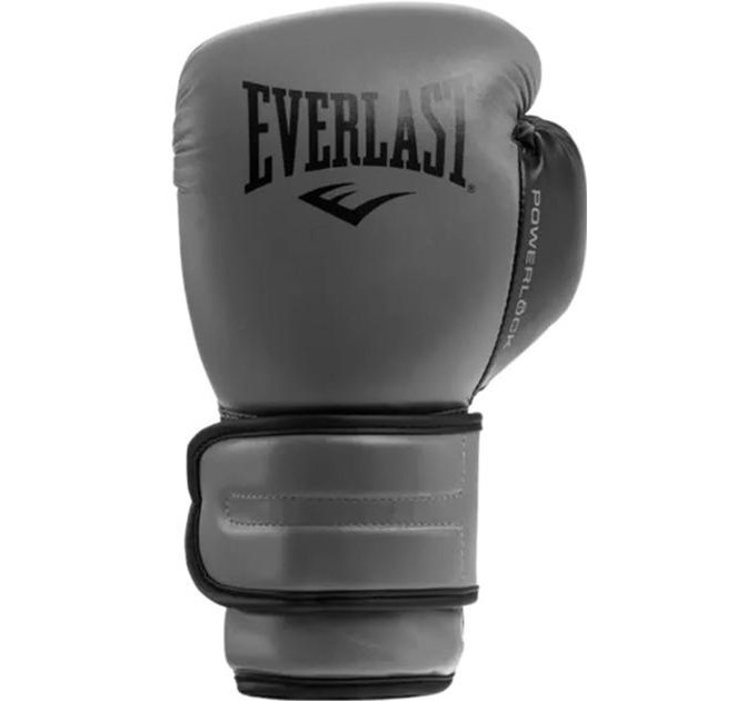 Боксерські рукавиці Everlast POWERLOCK 2R TRAINING GLOVE сірий, чорний Уні 10 унцій P00002304