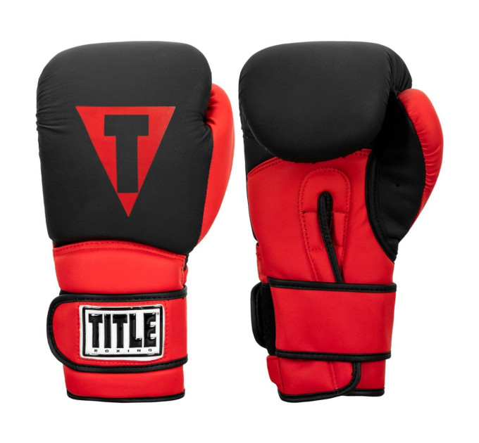 Боксерські рукавиці TITLE Boxing Guts and Glory Black/Red S 10oz (бинти 4м. в комплекті)