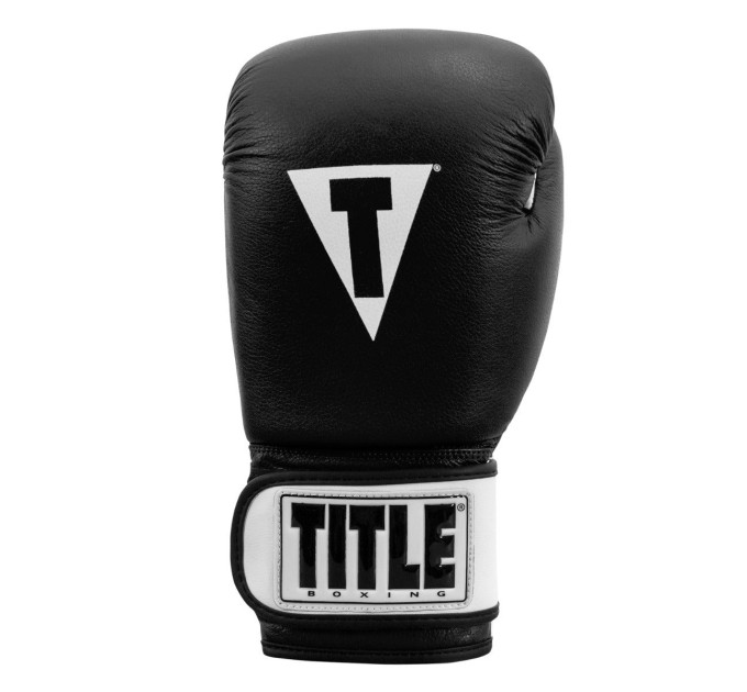 Боксерські рукавиці TITLE Premier Leather Black/White XL 16 oz (бинти 4м. в комплекті)