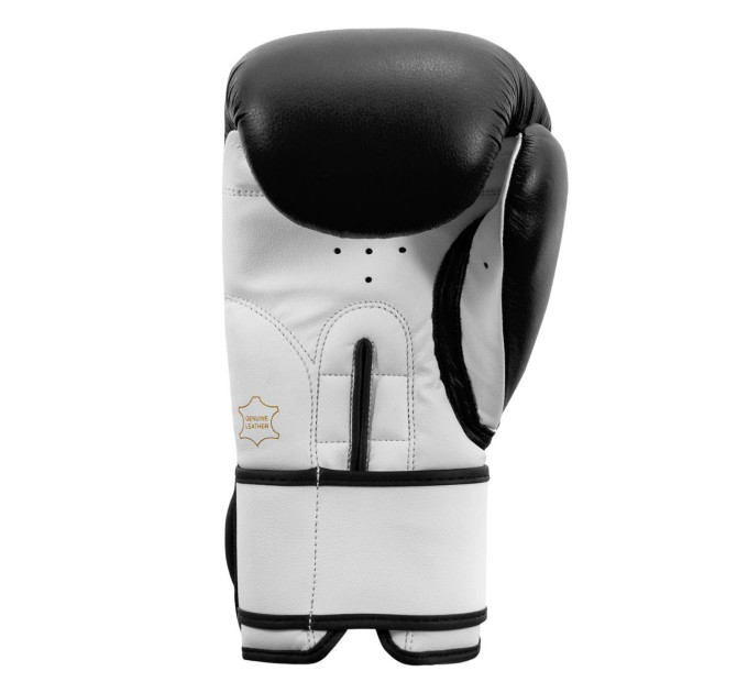 Боксерські рукавиці TITLE Premier Leather Black/White L 14 oz (бинти 4м. в комплекті)