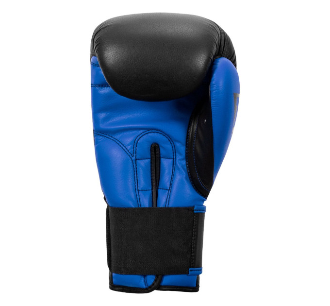 Боксерські рукавиці TITLE Boxing Dynamic Strike Black/Blue 12 oz (бинти 4м. у комплекті)