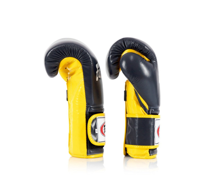 Боксерські рукавиці Fairtex BGV9 Mexican Blue/Yellow 16 унцій (бинти в комплекті)