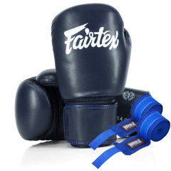 Боксерські рукавиці Fairtex BGV27 Blue 16 унцій (бинти в комплекті)