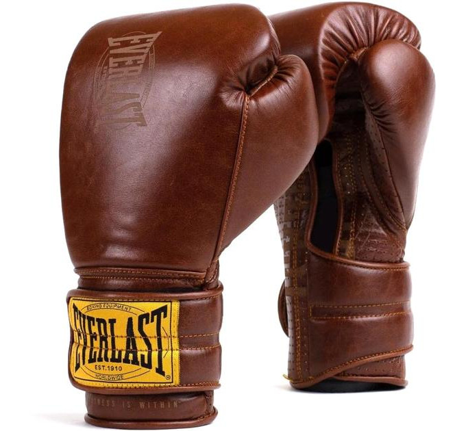 Боксерські рукавиці Everlast 1910 CLASSIC TRAINING GLOVE коричневий Уні 12 унцій P00002501