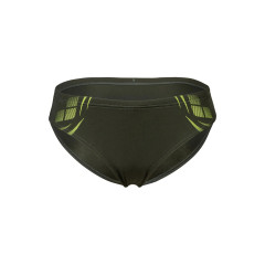 Плавки-сліпи для хлопчиків Arena POSEIDONIA SWIM BRIEFS темно-зелений, жовтий Діт 164 см 009009-306 164