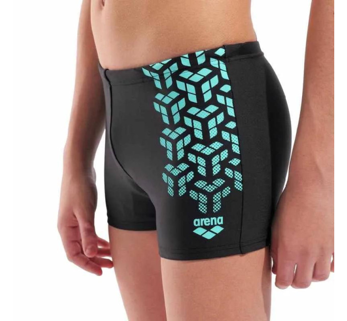 Плавки-шорти для хлопчиків Arena KIKKO V SWIM SHORT GRAPHIC Чорний, Бірюзовий 140 см (006720-508 140)