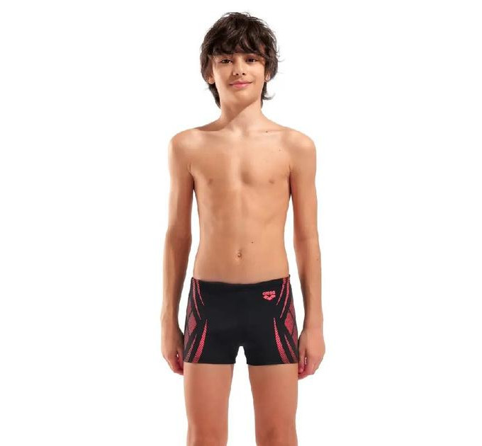 Плавки-шорти для хлопчиків Arena POSEIDONIA SWIM SHORT Чорний, Кораловий 140 см (009008-504 140)