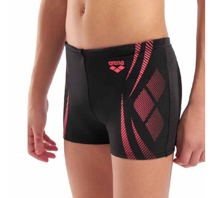 Плавки-шорти для хлопчиків Arena POSEIDONIA SWIM SHORT Чорний, Кораловий 140 см (009008-504 140)