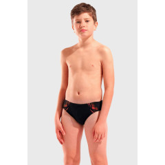 Плавки-сліпи для хлопчиків Arena POSEIDONIA SWIM BRIEFS Чорний, Кораловий 164 см (009009-504 164)