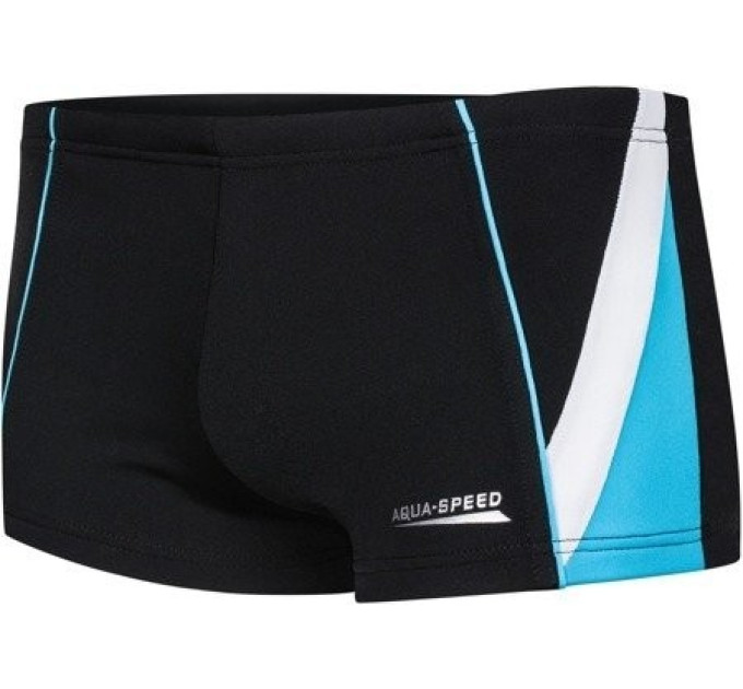 Плавки-боксери для хлопців Aqua Speed DIEGO 2341 чорний, блакитний, білий Діт 146см 392-01 146