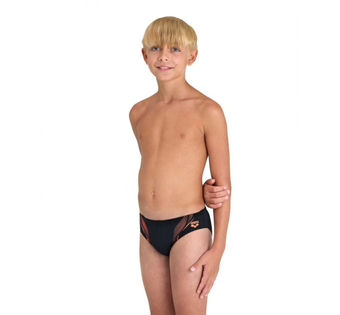 Плавки-сліпи для хлопців Arena SWIM BRIEFS GRAPHIC чорний, помаранчевий Діт 128см 005547-530 128