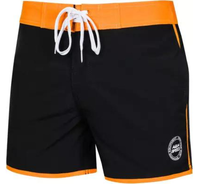 Плавки-шорти для чоловіків Aqua Speed AXEL 60881 чорний, помаранчевий Чол XXL (98-104 см)
