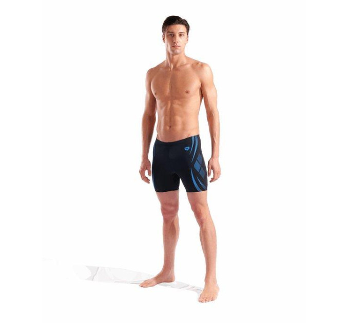 Плавки-шорти чоловічі Arena POSEIDONIA SWIM MID JAMMER Чорний, Бірюзовий 85 (009091-508 85)