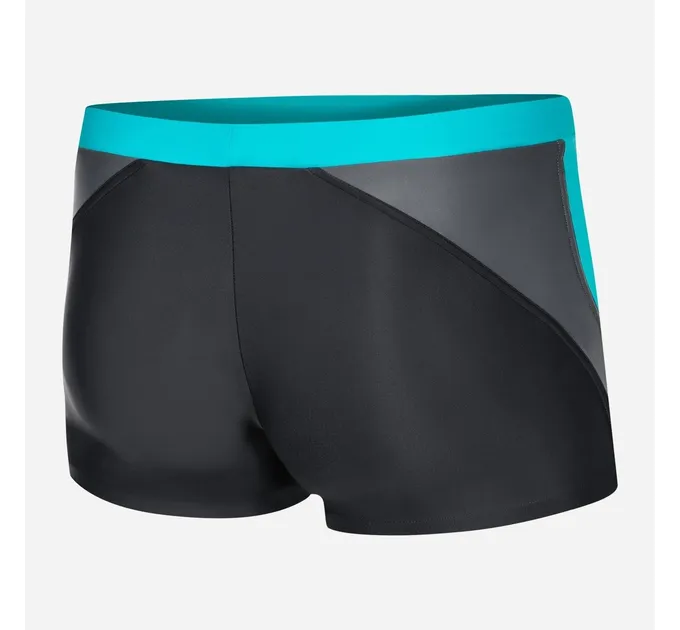 Плавки-боксери для чоловіків Aqua Speed Dario Темно-сірий/Світло-сірий/Бірюзовий (XL) 346-32 XL