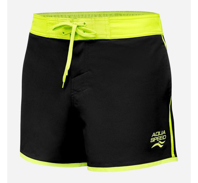 Шорти для плавання Aqua Speed AXEL чорний, жовтий Чол XL (90-96 см) 5905718608713