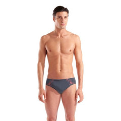 Плавки-сліпи чоловічі Arena POSEIDONIA SWIM BRIEFS Сірий, Рожевий 80 (009075-504 80)