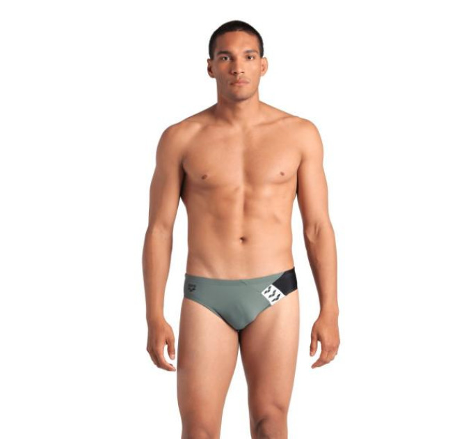 Плавки-сліпи для чоловікі Arena STRIPE SWIM BRIEFS оливковий, чорний Чол 90 007929-650 90