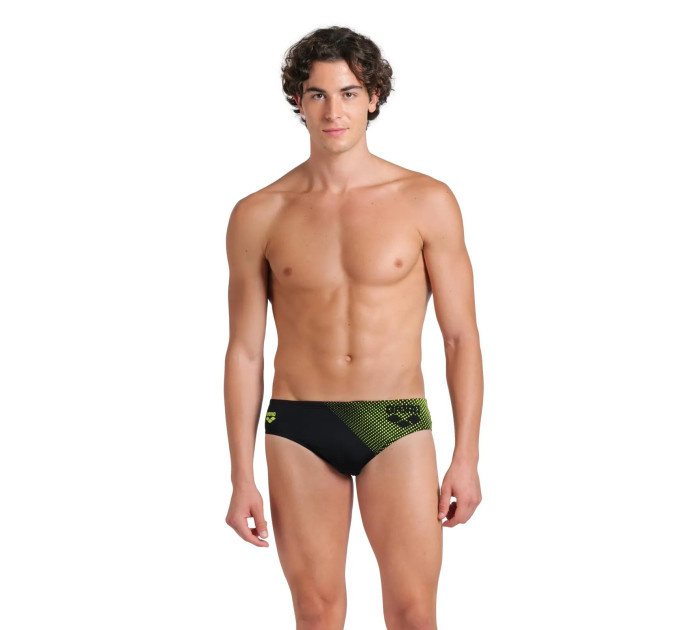 Плавки-сліпи для чоловіків Arena FOGGY DOTS SWIM BRIEFS чорний, жовтий Чол 105 008482-506 105