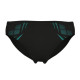 Плавки-сліпи чоловічі Arena POSEIDONIA SWIM BRIEFS Чорний, Бірюзовий 105 (009075-508 105)