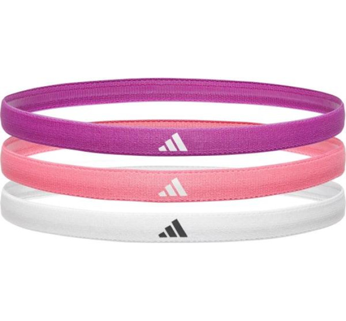 Пов'язки на голову Adidas Hairbands 3pk Рожевий, Фіолетовий, Білий One Size (ADAC-16198)
