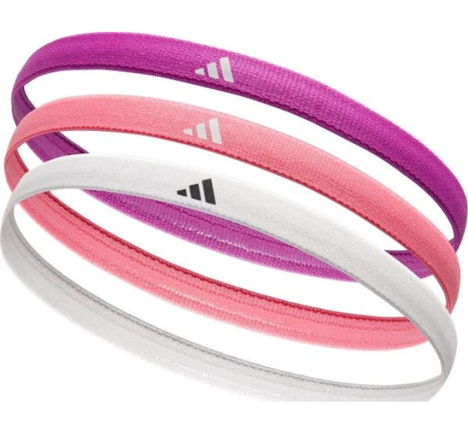 Пов'язки на голову Adidas Hairbands 3pk Рожевий, Фіолетовий, Білий One Size (ADAC-16198)