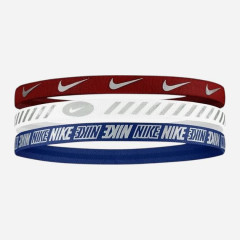 Пов'язка на голову Nike W HEADBANDS 3.0 3 PK METALLIC UNIVERSITY червоний, білий, синій Уні One Size N.100.4527.662.OS
