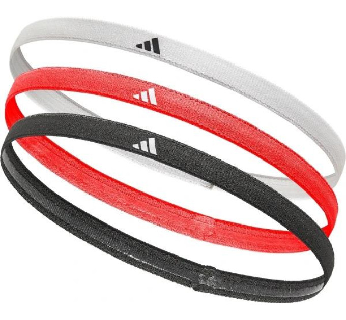 Пов'язки на голову Adidas Hairbands 3pk Чорний, Білий, Червоний One Size (ADAC-16200-NL)