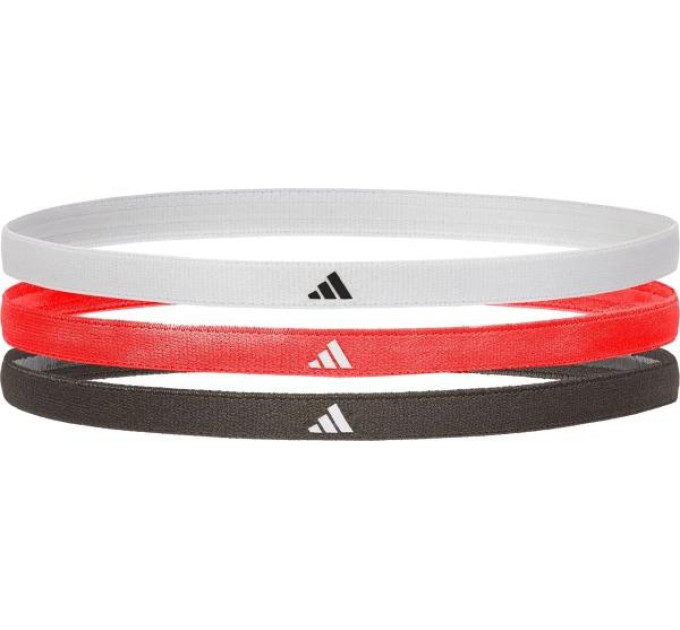 Пов'язки на голову Adidas Hairbands 3pk Чорний, Білий, Червоний One Size (ADAC-16200-NL)