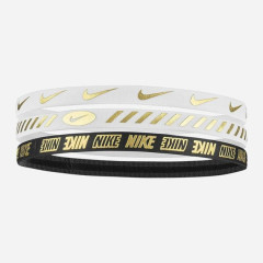 Пов'язка на голову Nike W HEADBANDS 3.0 3 PK METALLIC білий, чорний Уні One Size N.100.4527.112.OS