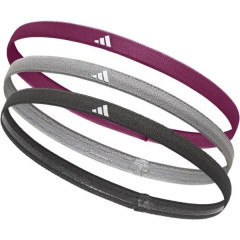 Пов'язки на голову Adidas Hairbands 3pk Чорний, Сірий, Бордовий One Size (ADAC-16201-NL)