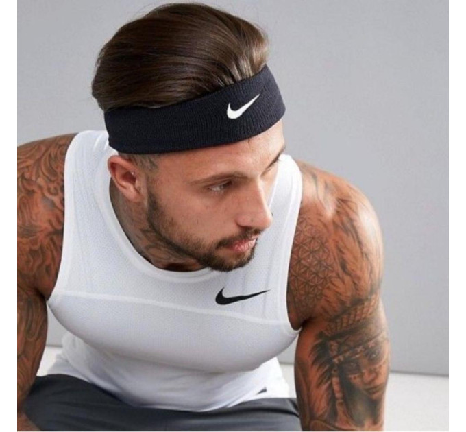 Пов'язка на голову Nike SWOOSH HEADBAND Чорний OSFM (N.NN.07.010.OS)