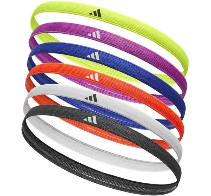 Пов'язки на голову Adidas Hairbands 6pk Різнокольоровий One Size (ADAC-16180)