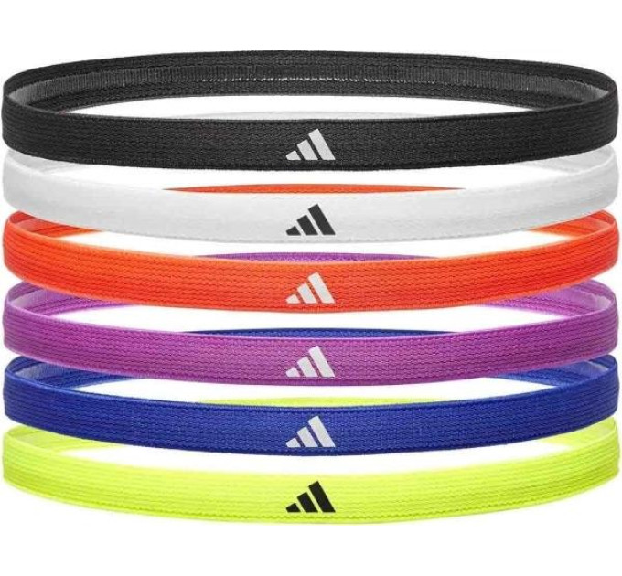 Пов'язки на голову Adidas Hairbands 6pk Різнокольоровий One Size (ADAC-16180)