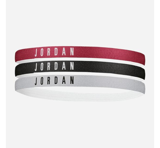 Пов'язка на голову JORDAN HEADBANDS 3 PK GYM бордовий, чорний, сірий Уні One Size J.000.3599.626.OS