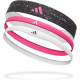 Жіночі Пов'язки на голову Adidas Hairbands (Graphic) 3pk Білий, Рожевий, Чорний One Size (ADAC-16160)