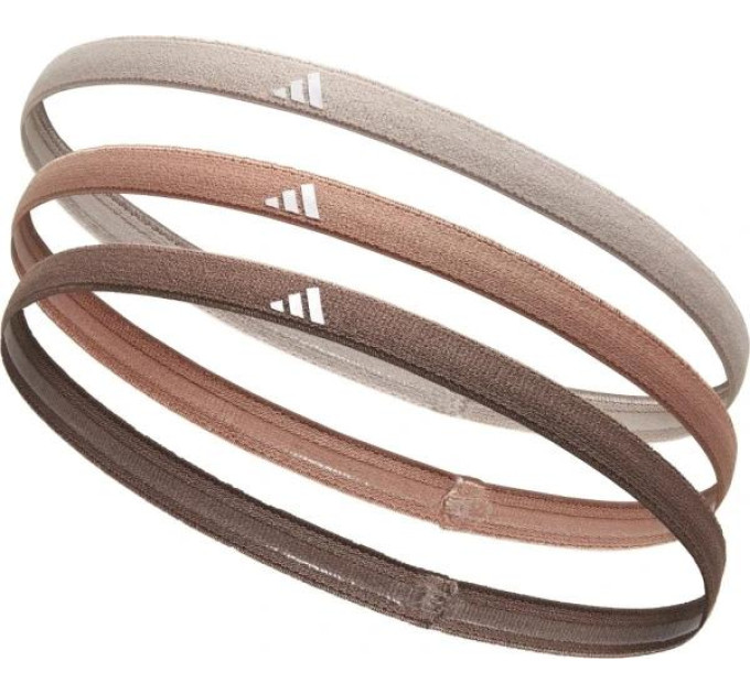 Пов'язки на голову Adidas Hairbands 3pk Коричневий, Бежевий One Size (ADAC-16205)