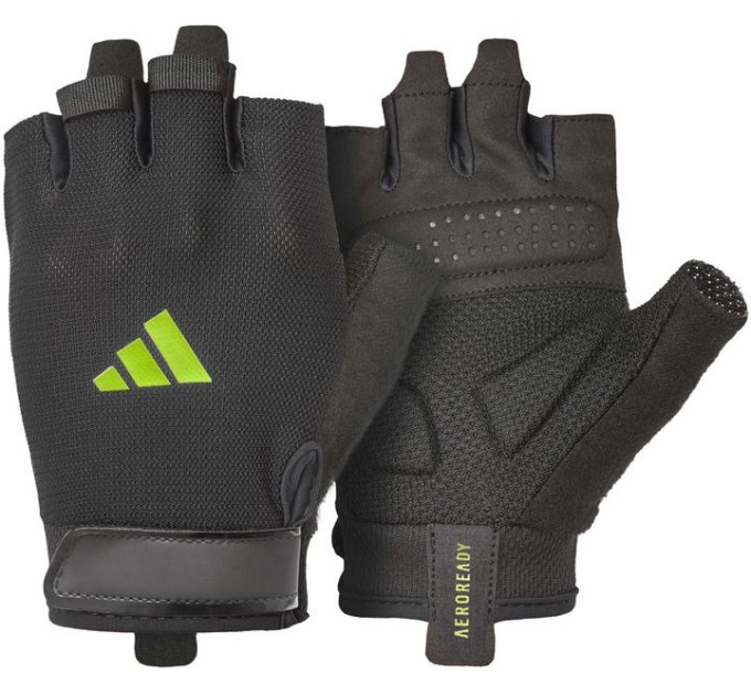 Рукавички для тренінгу Adidas Essential Training Gloves чорний, зелений Уні XS ADGB-15000GN XS