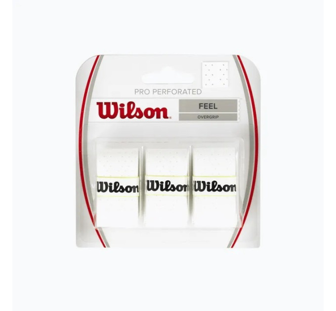 Обмотка Wilson pro overgrip perforated white 3pack WRZ4005