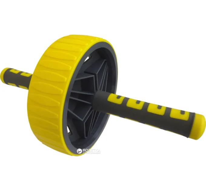Ролик для пресу LiveUP EXERCISE WHEEL жовтий 19см LS3371