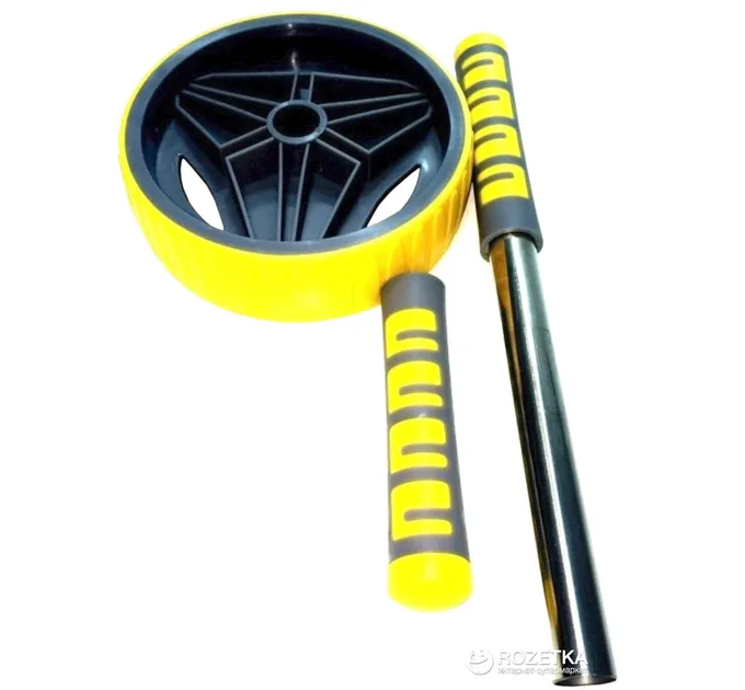 Ролик для пресу LiveUP EXERCISE WHEEL жовтий 19см LS3371