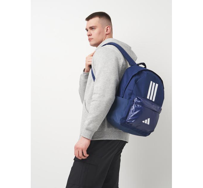 Рюкзак Adidas CLSC BARS 3S 27,5L темно-синій, білий Уні 15х31х44 см IS7041