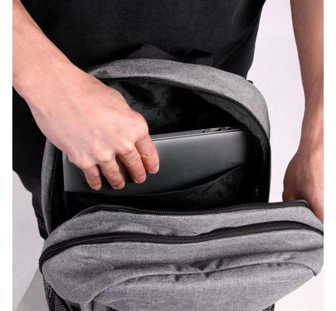 Рюкзак Puma BUZZ HEATHER Backpack 28L сірий Уні 47,5х28х20 см 091350-01