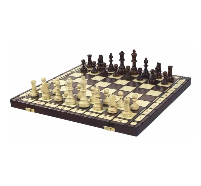 Елітні дерев'яні шахи турнірні з обтяжувачем для змагань подарункові 40,5 х 40,5 см Madon Jupiter (99)