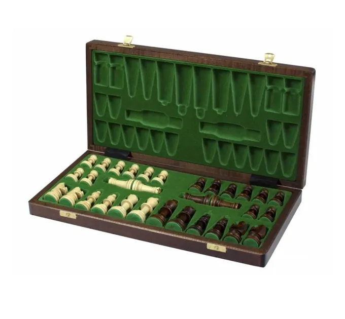 Елітні дерев'яні шахи турнірні з обтяжувачем для змагань подарункові 40,5 х 40,5 см Madon Jupiter (99)