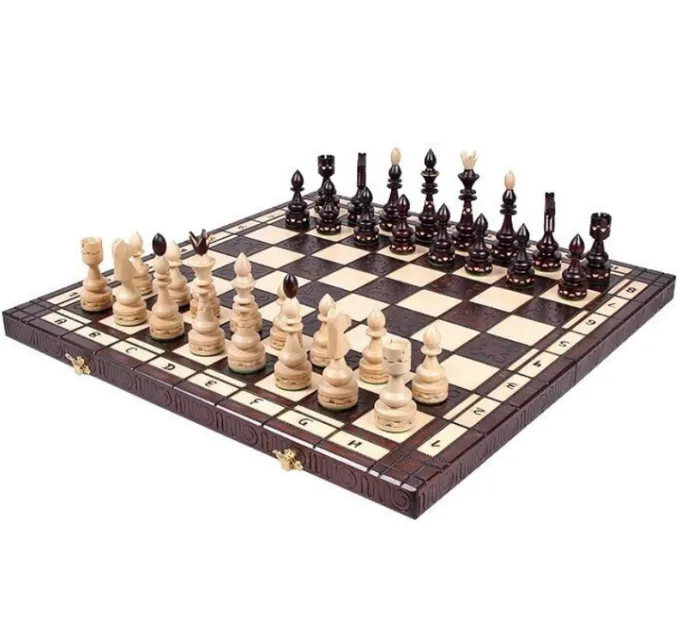 Великі шахи Індійські подарункові 54 на 54 см Натуральне дерево MADON INDYYSKIE (119)