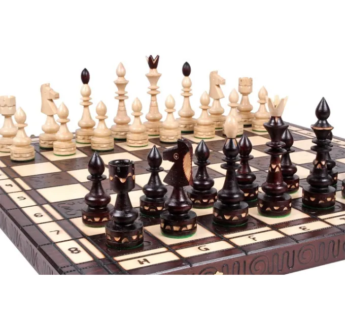 Великі шахи Індійські подарункові 54 на 54 см Натуральне дерево MADON INDYYSKIE (119)