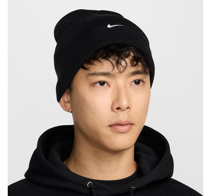 Шапка Nike U PEAK BEANIE TC SWSH F24 Чорний One Size (7dHF0187-010)