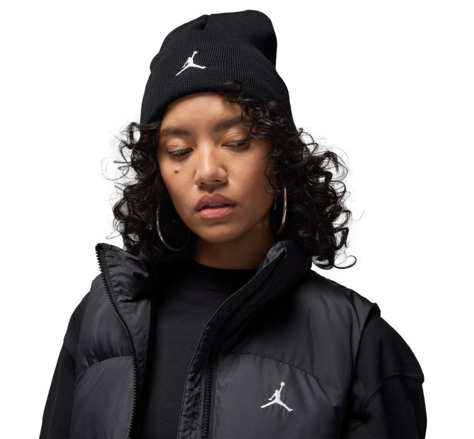 Шапка Jordan U PEAK BEANIE SATN LINED ESS Чорний One Size (7dHJ3224-010)