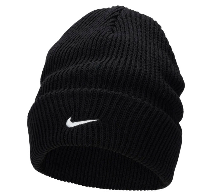 Чоловіча Шапка Nike U PEAK BEANIE TC SWSH L Чорний One size (7dFB6529-010 One size)