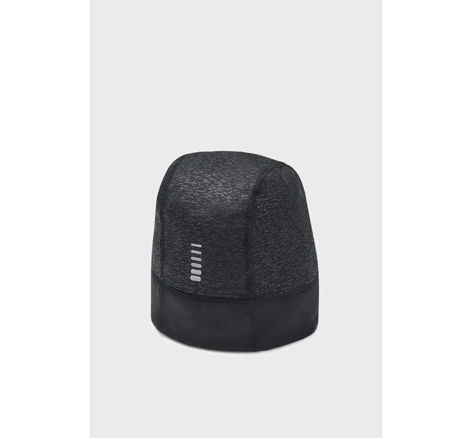 Шапка UA Storm Run Beanie Under Armour Чорний Сріблястий Жін UNI (1321355-001)